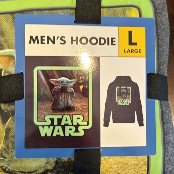 Disney Star Wars The Mandalorian Men's Graphic Hoodie with Long Sleeves, Size L - Picture 5 of 10